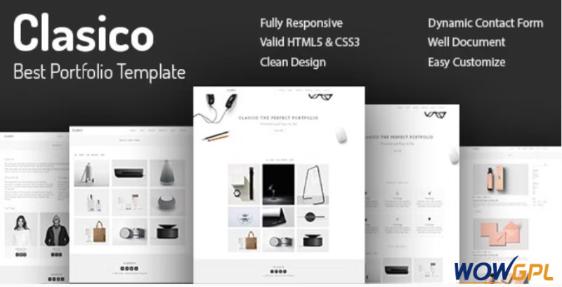 Clasico Minimal Portfolio HTML5 Template