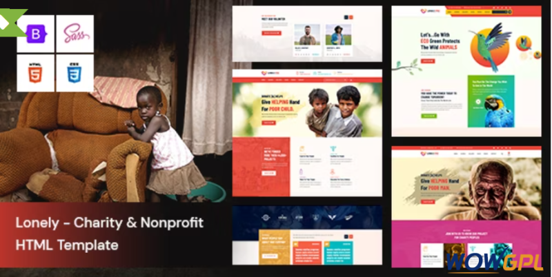Lonely Charity Nonprofit HTML Template