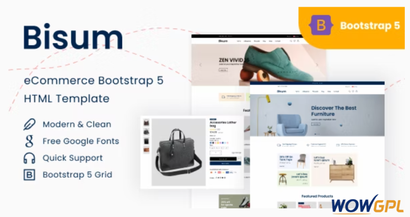 Bisum eCommerce Bootstrap 5 HTML Template