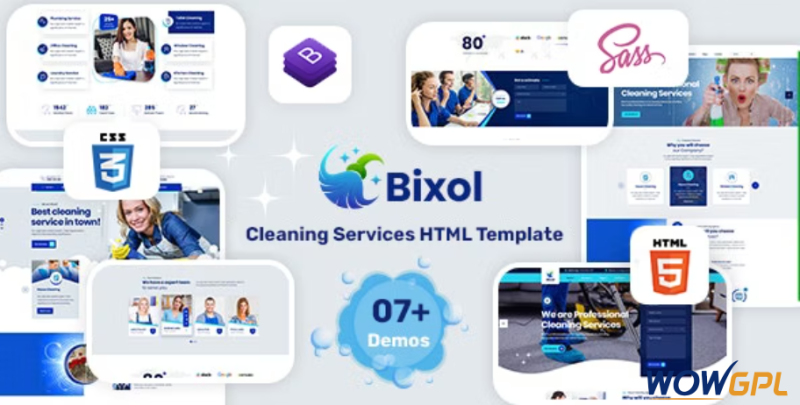 Bixol Cleaning Services HTML Template