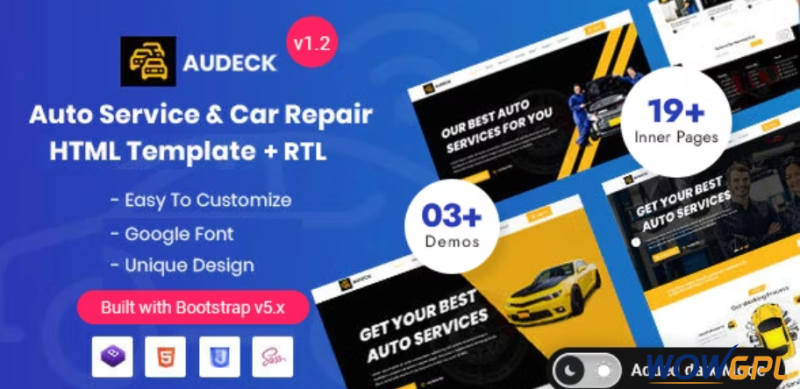 Audeck Auto Servicing Car Repair HTML Template