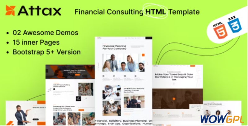 Attax Tax Advisor Consulting HTML Template