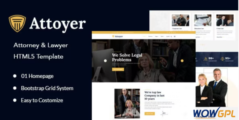 Attoyer Attorney Lawyer HTML5 Template