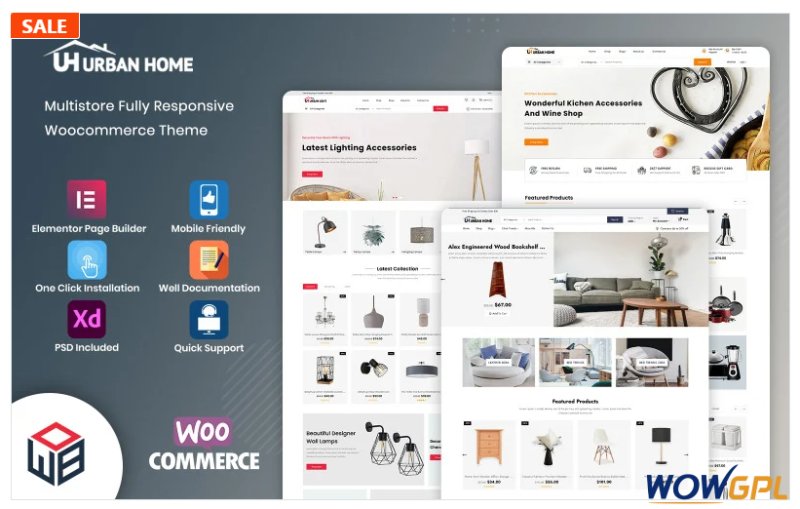 UrbanHome - Furniture, Home & Lifestyl WooCommerce Template