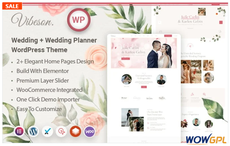 Vibeson - Elegant Wedding Love Event Planner Photography Wordpress Theme