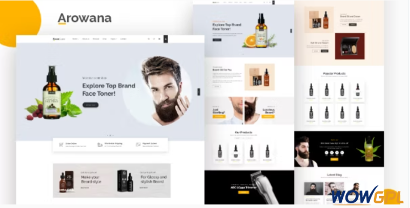 Arowana Beard Oil Barber Shop HTML Template