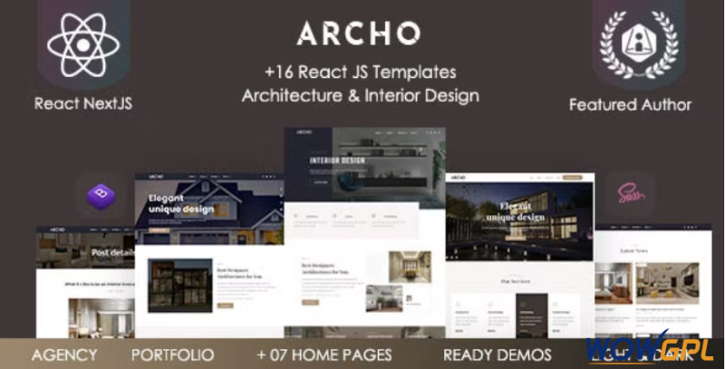 Archo React Architecture Interior Template