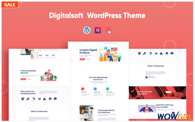 Digitalsoft - SaaS and Software Elementor WordPress Theme