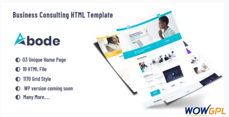 ABODE Consulting Finance Business HTML5 Bootstrap 4 Template