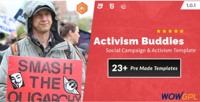 Activism Buddies Social Campaign Non Profit HTML5 Template