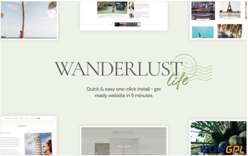 Wanderlust Life - Nomad and Travel Blog WordPress Theme
