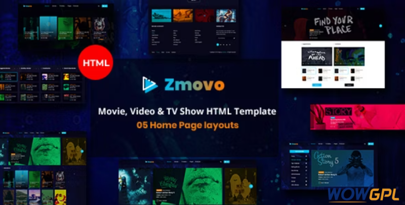 Zmovo Online Movie Video And TV Show HTML Bootstrap 4 Template