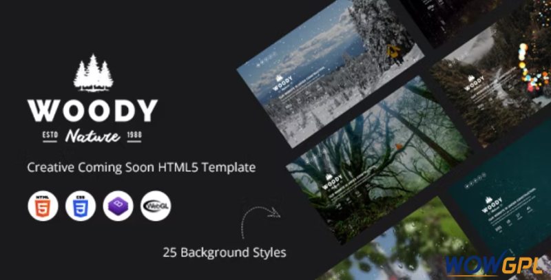 Woody Creative Coming Soon HTML5 Template