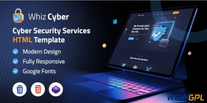 WhizCyber Cyber Security HTML Template