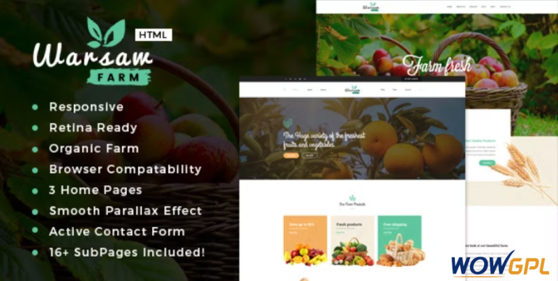 Warsaw Organic Food Agriculture Farm Template