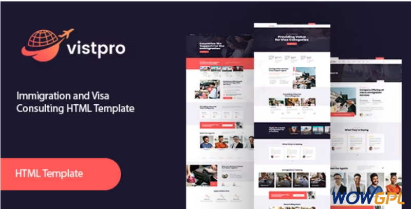 Vistpro immigration and Visa Consulting HTML Template