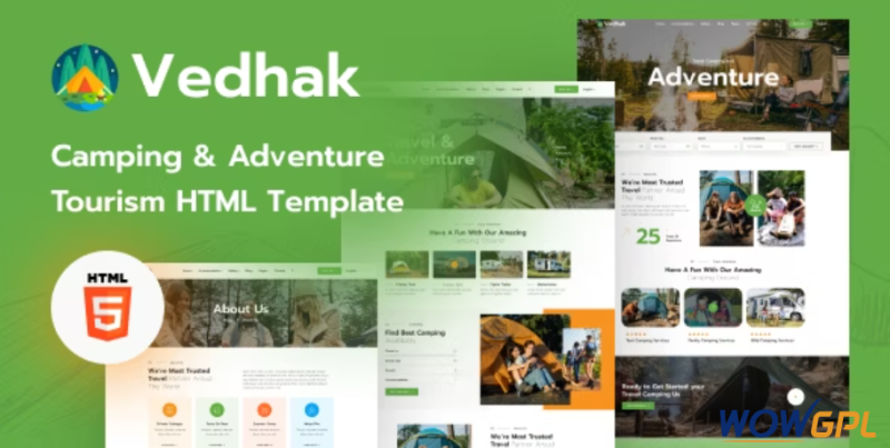 Vedhak Adventure Tours and Travel HTML Template