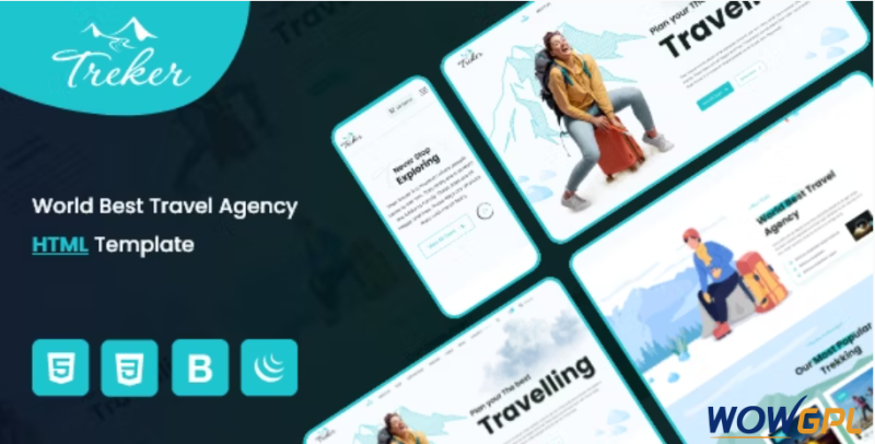 Treker Tours and Travels Agency HTML Template