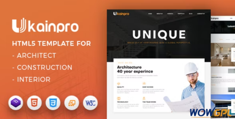 Ukainpro Interior Design Portfolio HTML Template
