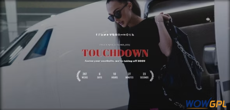 Touchdown Responsive Coming Soon Page
