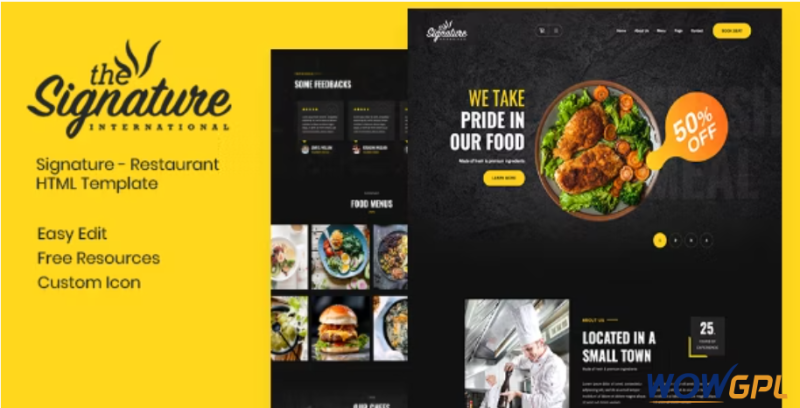Thesignature Restaurant HTML Template