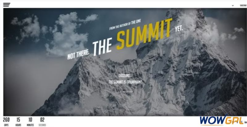 The Summit Responsive Coming Soon Page