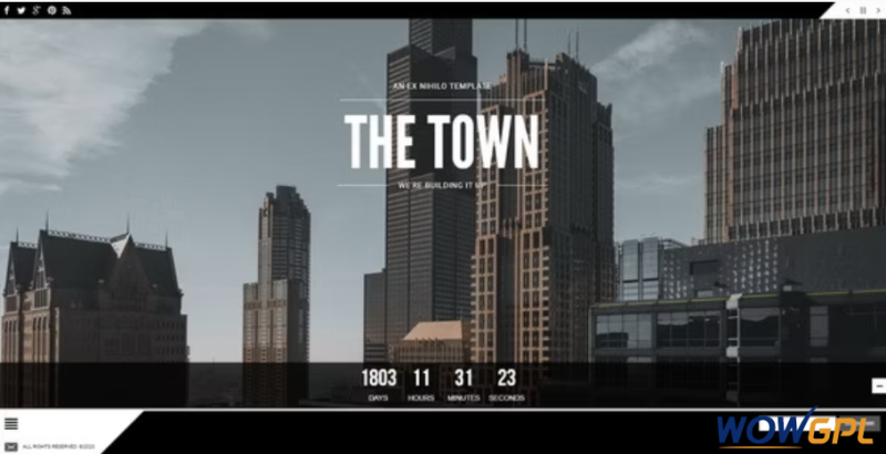 The Town Responsive Coming Soon Page