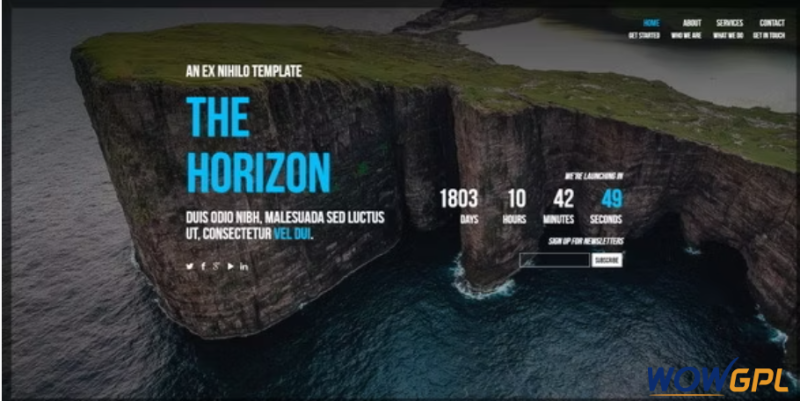 The Horizon Responsive Coming Soon Page