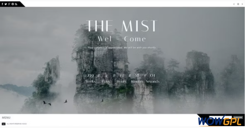 The Mist Responsive Coming Soon Page