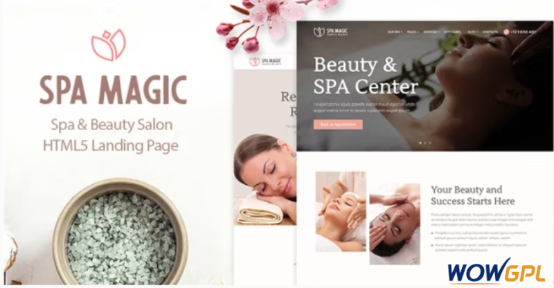 SpaMagic Beauty Spa Salon Wellness Center HTML Template