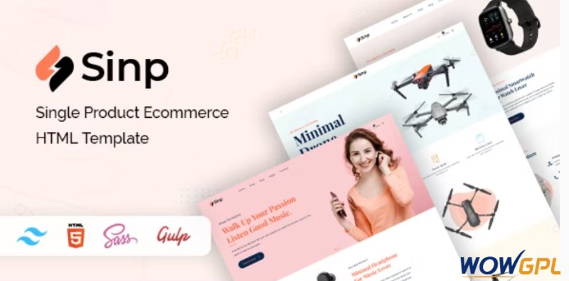Sinp Single Product Ecommerce HTML Template