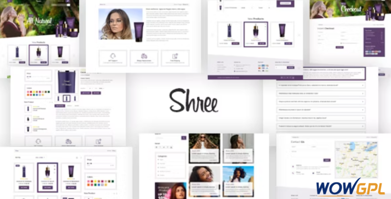Shree Cosmetic and beauty shop psd template