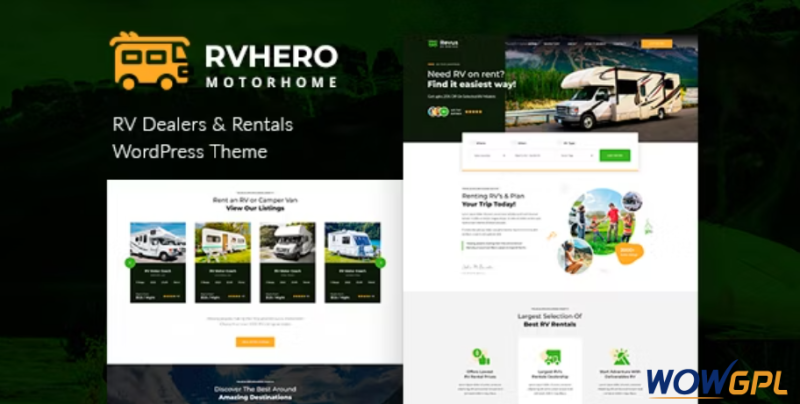 Rvhero RV rental HTML Template