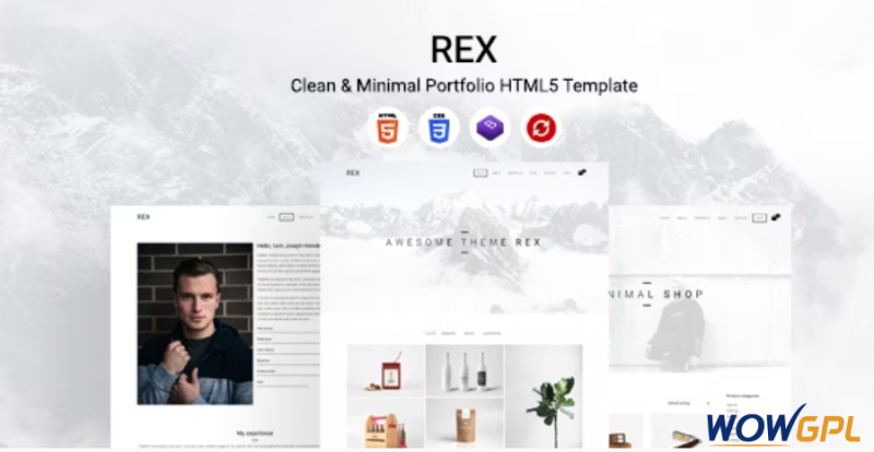 Rex Clean Minimal Portfolio HTML5 Template