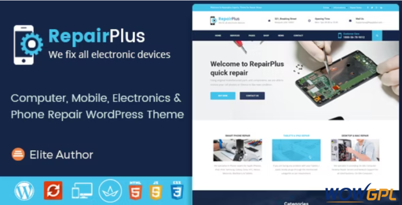 Repair Plus Electronics and Phone WordPress Theme