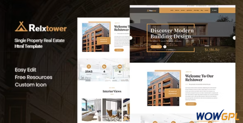 Relxtower Single Property Real Estate HTML Template