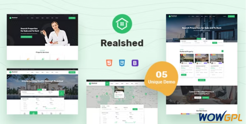 Realshed Real Estate HTML Template