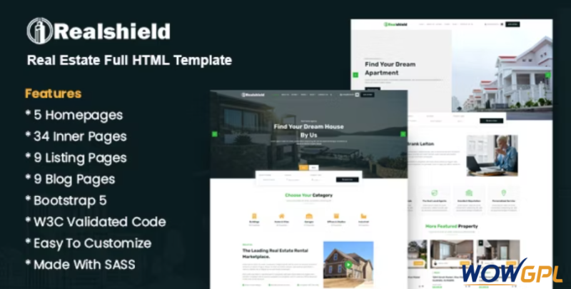 Realshield Real Estate Full HTML Template