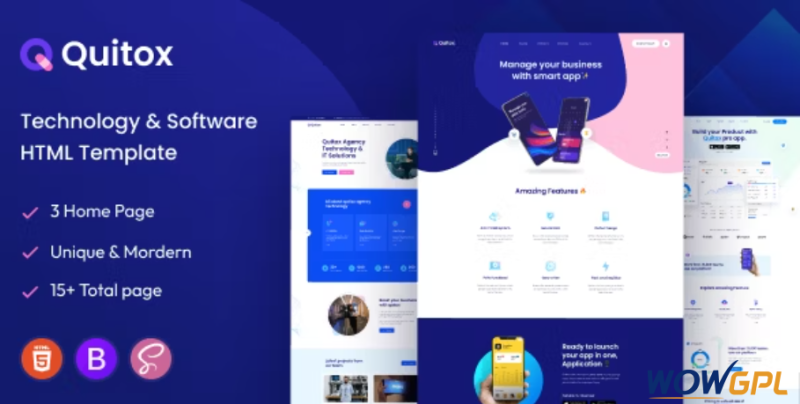 Quitox Software IT Solutions HTML Template