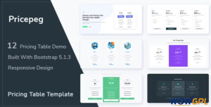 Pricepeg - Bootstrap 5 Pricing Table