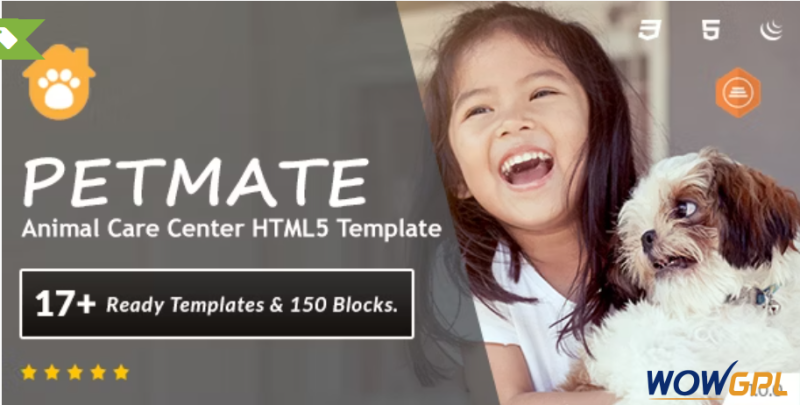 Petmate Animal Care Center HTML5 Template