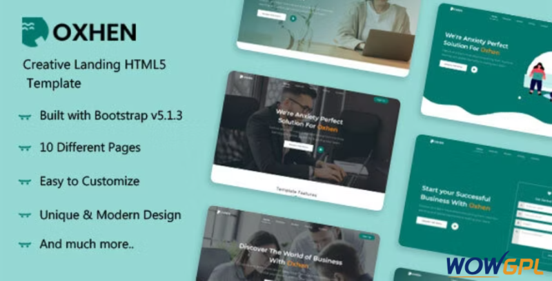 Oxhen Creative HTML5 Landing Template