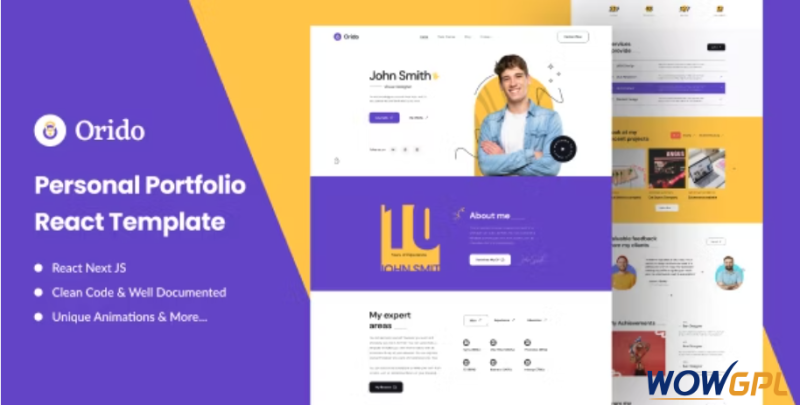 Orido - Personal Portfolio React Nextjs Template