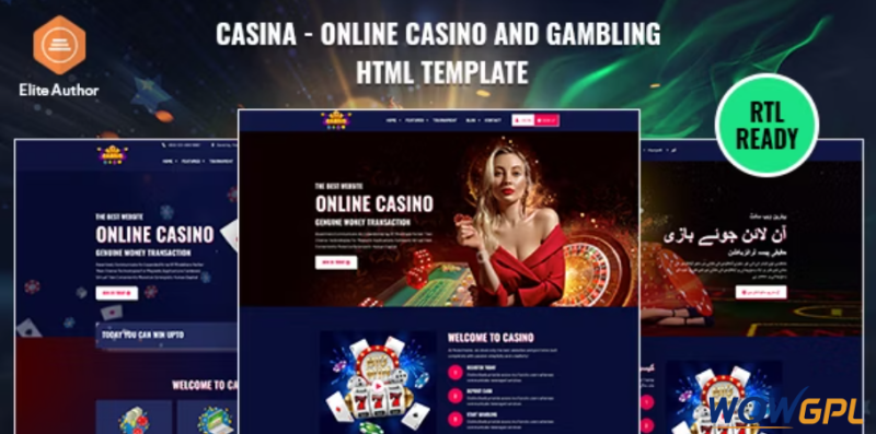 Casina Online Casino And Gambling HTML Template