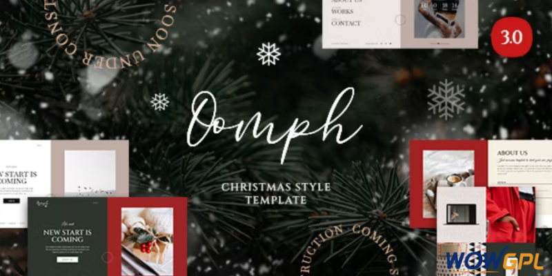 Oomph Christmas Style Coming Soon Landing Page Template