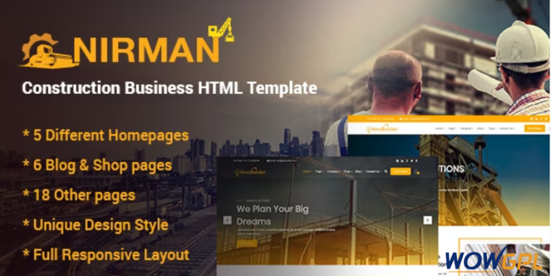 Nirman Construction Business HTML Template