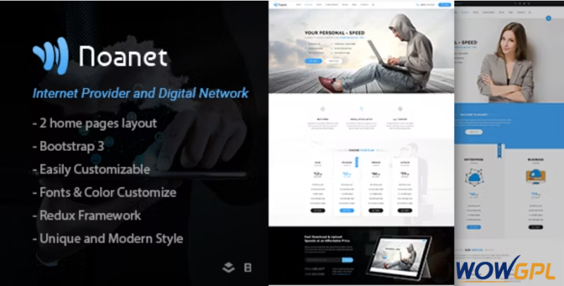 Noanet Internet Provider And Digital Network WordPress Theme