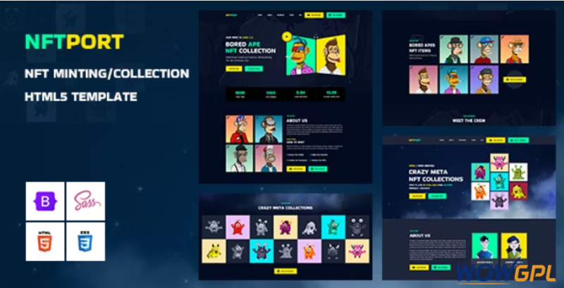Nftport NFT Minting Collection Landing Page HTML5 Template