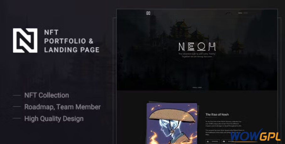Neoh NFT Portfolio and Landing Page React Nextjs Template