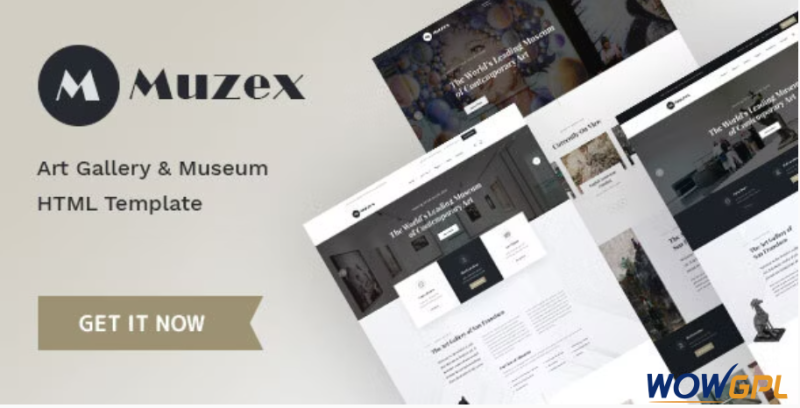 Muzex Museum Exhibition HTML Template